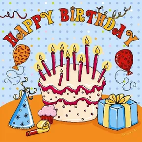 Chusteczki 3-warstwowe, 33 x 33 cm HAPPY BIRTHDAY [20 szt.]