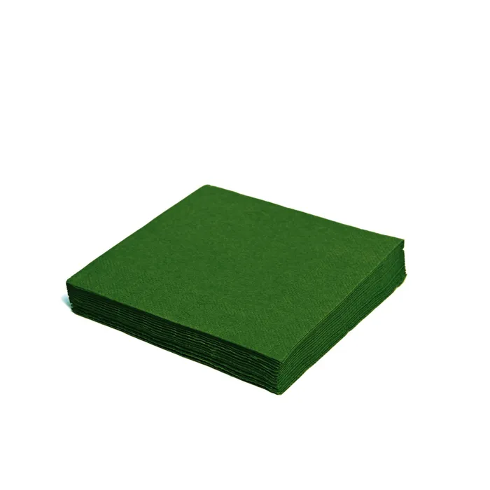 Główne zdjęcie produktu Ubrousky 3-vrstvé, 40 x 40 cm tmavě zelené [250 ks]