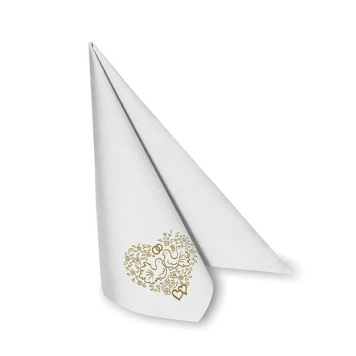 Główne zdjęcie produktu Ubrousky AIRLAID 40 x 40 cm SVATBA [50 ks]