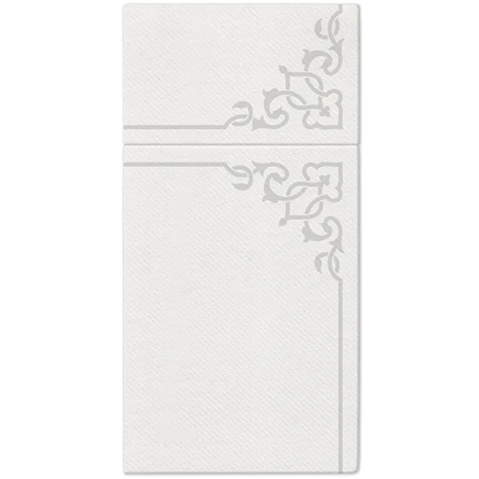 Główne zdjęcie produktu Ubrousky na příbory PAW AIRLAID 40x40 cm Elegant Frame Silver, [25 ks]