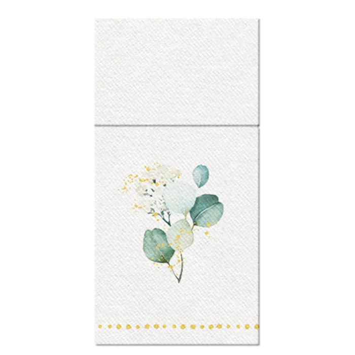 Główne zdjęcie produktu Ubrousky na příbory PAW AIRLAID 40x40 cm Golden eucalyptus [25 ks]