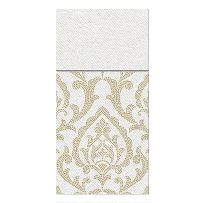 Główne zdjęcie produktu Vrecká na príbory PAW AIRLAID 40x40 cm Portugesse tiles gold 25 ks/bal