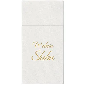 Torba na sztućce PAW AIRLAID 40x40 cm Dzień Ślubu [25 szt.]