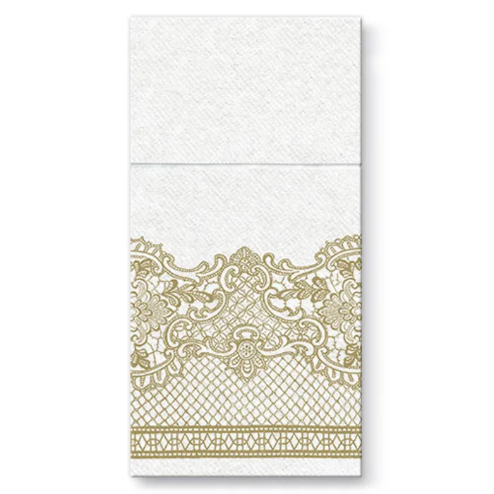 Główne zdjęcie produktu Ubrousky na příbory PAW AIRLAID 40x40cm Royal Lace Gold [25 ks]