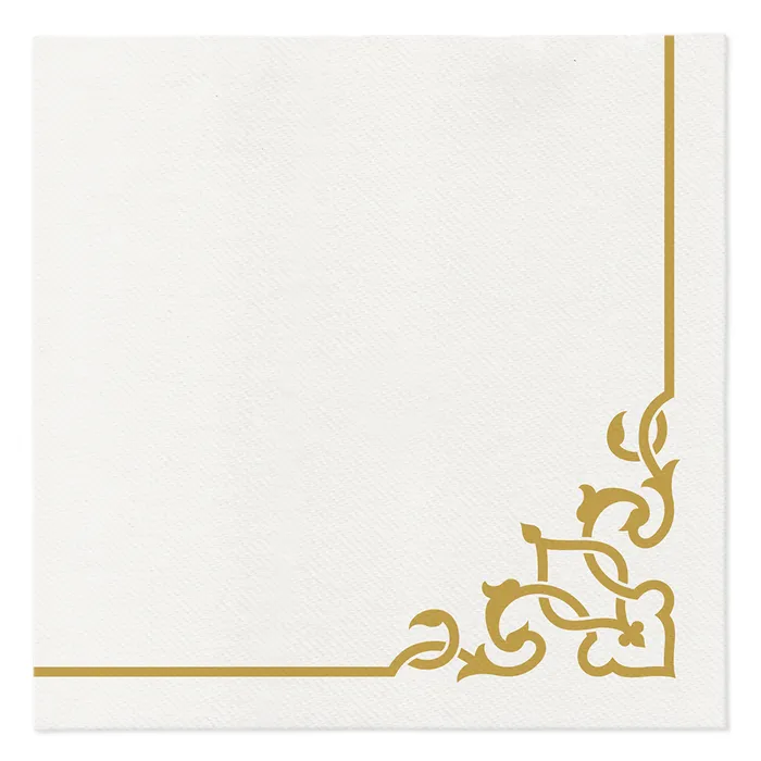 Główne zdjęcie produktu Ubrousky PAW AIRLAID 40x40 cm Elegant Frame Gold [50 ks]