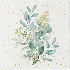 Serwetki PAW AIRLAID 40x40 cm Bukiet Eukaliptusowy [50 szt.]