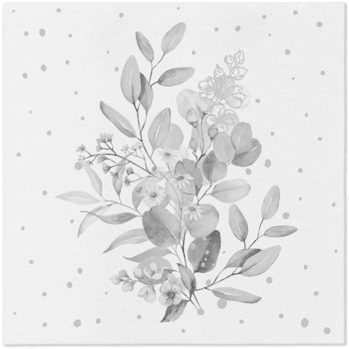 Główne zdjęcie produktu Ubrousky PAW AIRLAID 40x40 cm Eucalyptus Bouquet [50 ks]