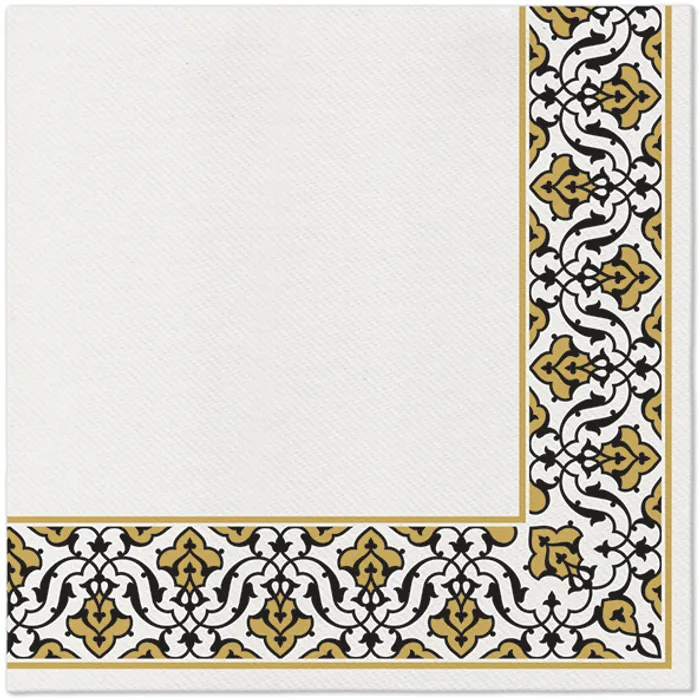 Główne zdjęcie produktu Ubrousky PAW AIRLAID 40x40 cm Floral frame [50 ks]