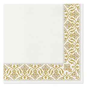 Serwetki PAW AIRLAID 40x40 cm - Floral Frame Silver [50 szt]