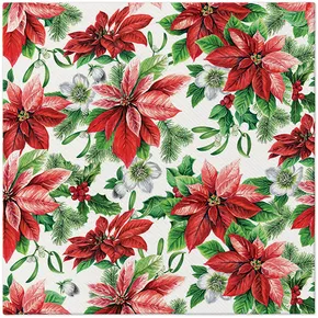Serwetki PAW AIRLAID 40x40 cm Glory Poinsettia [50 szt]