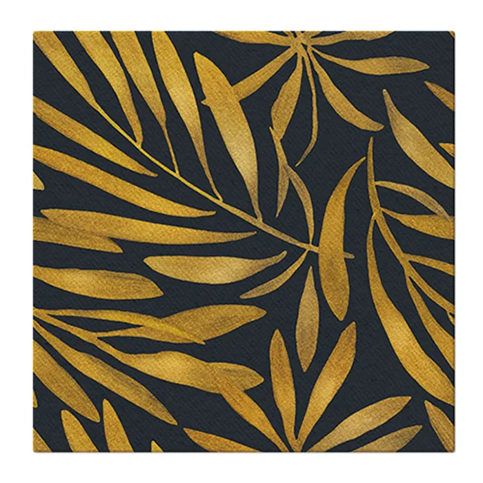 Główne zdjęcie produktu Ubrousky PAW AIRLAID 40x40 cm Golden leaves [50 ks]