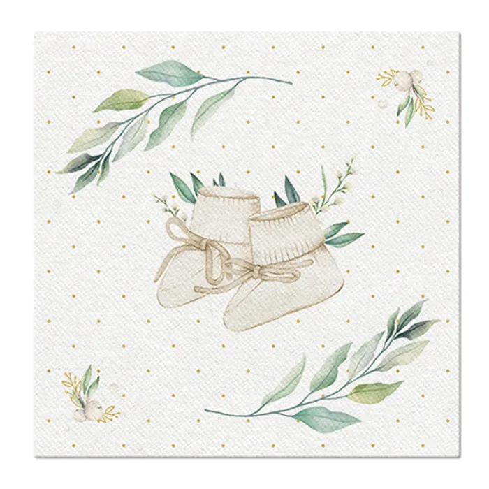 Główne zdjęcie produktu Ubrousky PAW AIRLAID 40x40 cm Hello Baby [50 ks]