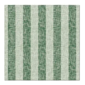 Serwetki PAW AIRLAID 40x40 cm Linen Stripes green [50 szt]