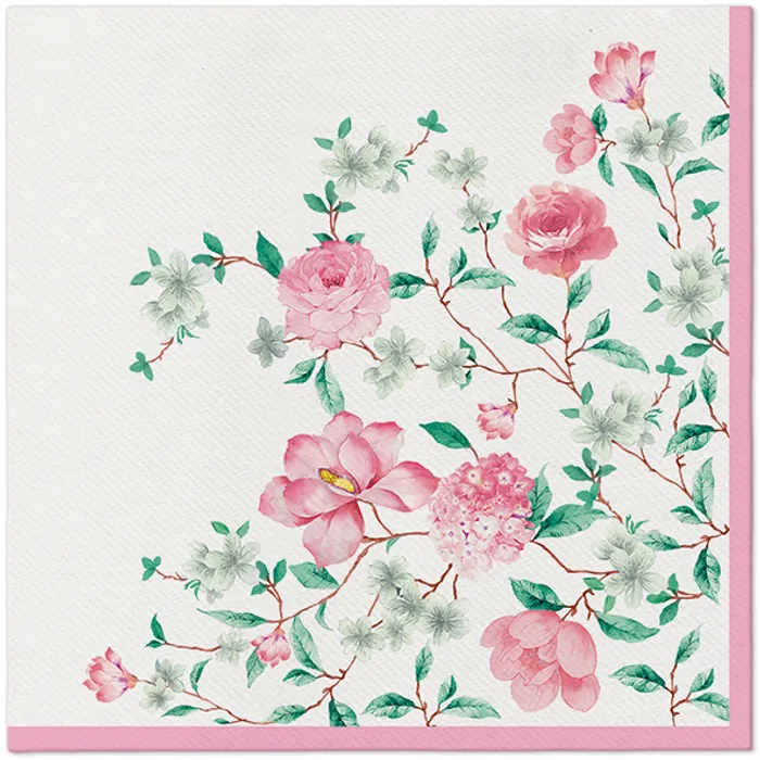 Główne zdjęcie produktu Ubrousky PAW AIRLAID 40x40 cm Pink season [50 ks]