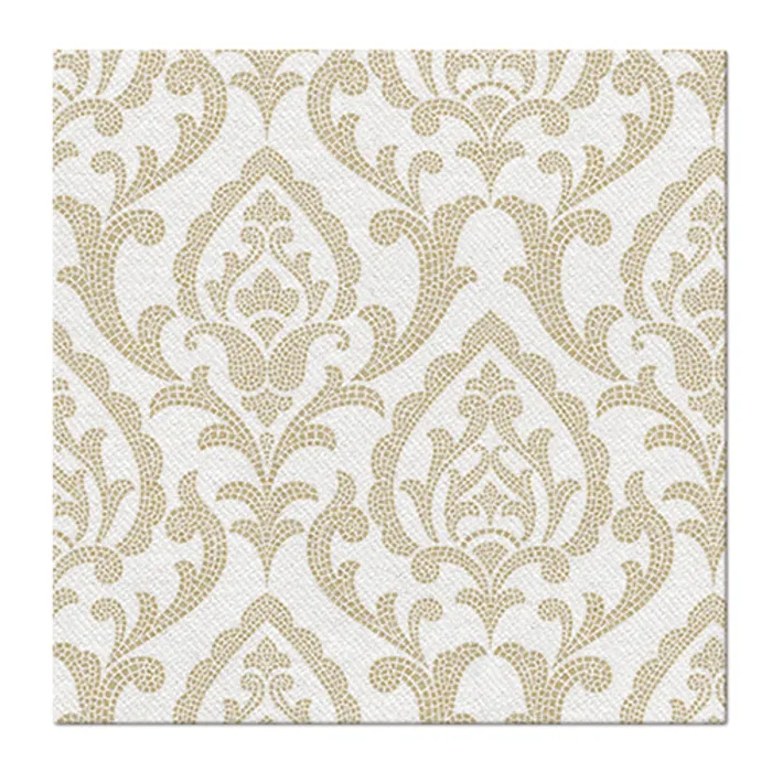 Główne zdjęcie produktu Ubrousky PAW AIRLAID 40x40 cm Portuguese Tiles gold [50 ks]