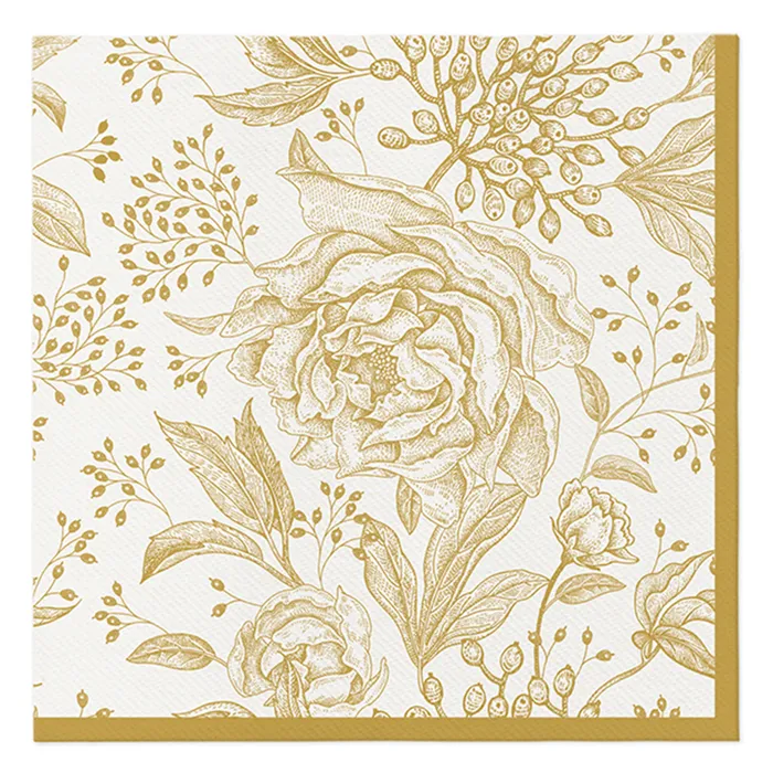 Główne zdjęcie produktu Ubrousky PAW AIRLAID 40x40 cm Rose Peonies [50 ks]