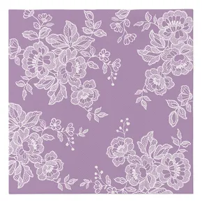 Serwetki PAW AIRLAID 40x40 cm Soft Lace Violet [50 szt]