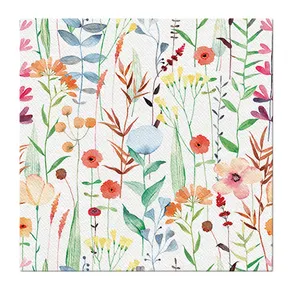 Serwetki PAW AIRLAID 40x40 cm Watercolor flowers [50 szt]