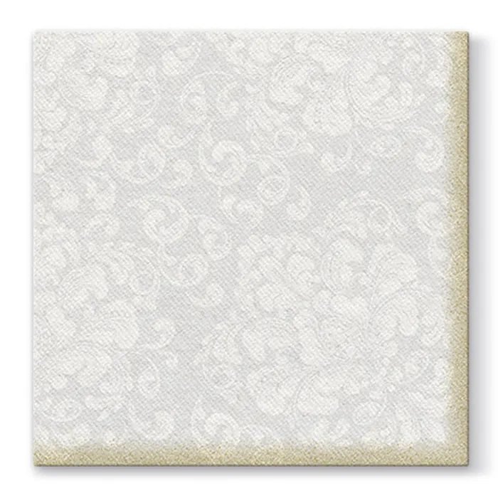 Główne zdjęcie produktu Ubrousky PAW AIRLAID L 40x40cm Rococo White [50 ks]