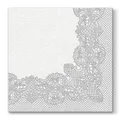 Ubrousky PAW AIRLAID L 40x40cm Royal Lace Silver