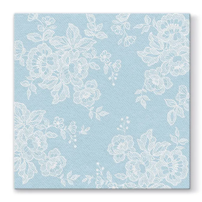 Główne zdjęcie produktu Ubrousky  PAW AIRLAID L 40x40cm Soft Lace Light Blue