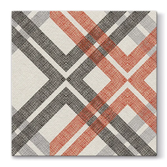 Główne zdjęcie produktu Ubrousky PAW AIRLAID L 40x40cm Stylish Check Orange