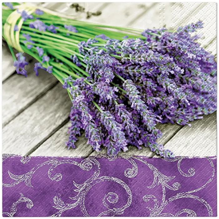 Główne zdjęcie produktu Ubrousky PAW L 33x33 cm 3 vrst. Lavender in the Country [20 ks]