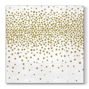 Serwetki PAW L 33x33cm 3 warstwy Confetti Gold [20 szt]