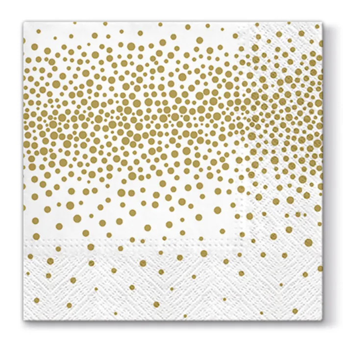 Główne zdjęcie produktu Ubrousky PAW L 33X33cm 3 vrst. Confetti Gold [20 ks]