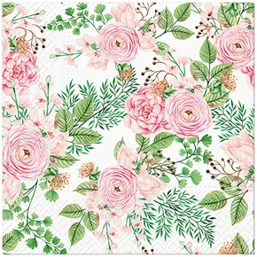 Serwetki PAW L 33x33cm 3 warstwy Rose hip flowers [20 szt]