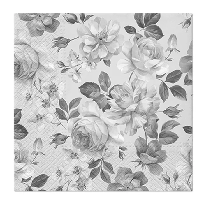 Główne zdjęcie produktu Ubrousky PAW L 33x33cm 3 vrst. Roses Glory cream [20 ks]