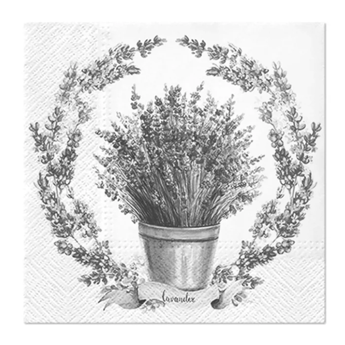 Główne zdjęcie produktu Ubrousky PAW L 33x33cm 3 vrst. Soft Lavender [20 ks]