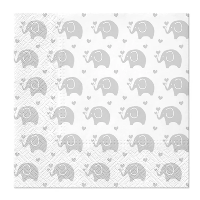 Główne zdjęcie produktu Ubrousky PAW L 33x33cm Baby Elephants blue