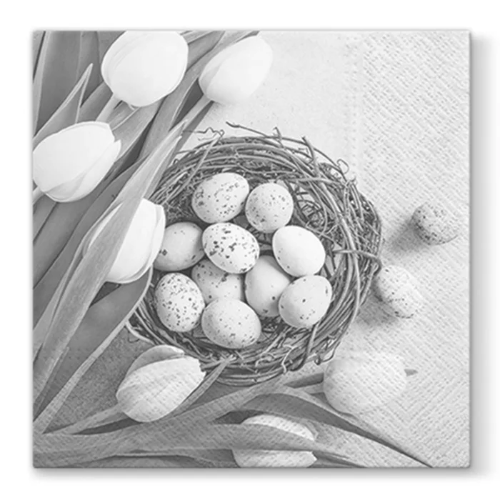 Główne zdjęcie produktu Ubrousky PAW L 33x33cm Eggs and Tulips