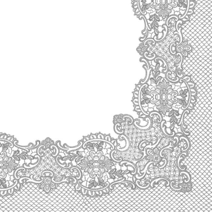 Główne zdjęcie produktu Ubrousky PAW L 33x33cm Royal Lace Frame Silver