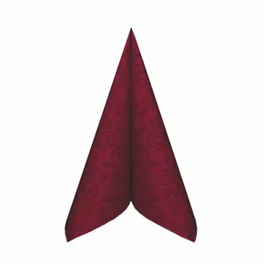 Serwetka PREMIUM Wzór-R bordowa 40 x 40 cm [50 szt]