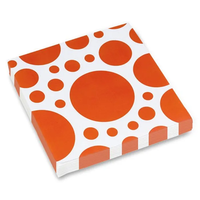Główne zdjęcie produktu Ubrousky Solid Color Dots oranžové 20 ks