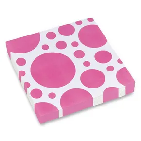 Ubrousky Solid Color Dots růžové 20 ks