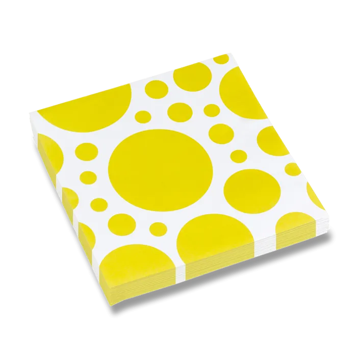 Główne zdjęcie produktu Ubrousky Solid Color Dots žluté [20 ks]