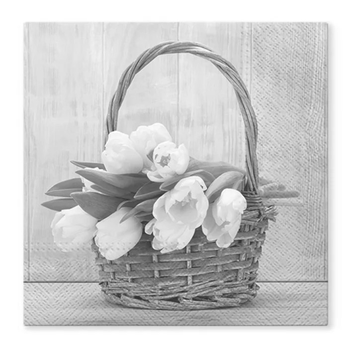 Główne zdjęcie produktu Ubrousky TaT 33x33cm Tulips in the Basket