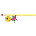 Następne zdjęcie produktu Wędka z pluszową zabawką SMILEY z piórkami 50 cm
