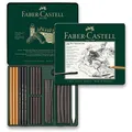 Pudełko blaszane Faber-Castell Pitt Monochrome Charcoal, 24 szt