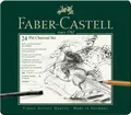 Pudełko blaszane Faber-Castell Pitt Monochrome Charcoal, 24 szt