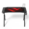 ULTRADESK Biurko dla gracza ACTION V2, 110x59 cm, 75 cm, z podkładką pod mysz XXL, uchwyt na słuchawki i napój