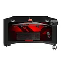 ULTRADESK Biurko dla gracza ACTION V2, 110x59 cm, 75 cm, z podkładką pod mysz XXL, uchwyt na słuchawki i napój