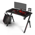 Następne zdjęcie produktu ULTRADESK Biurko dla gracza ACTION V2, 110x59 cm, 75 cm, z podkładką pod mysz XXL, uchwyt na słuchawki i napój