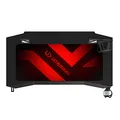 ULTRADESK Biurko dla gracza ACTION V2, 110x59 cm, 75 cm, z podkładką pod mysz XXL, uchwyt na słuchawki i napój