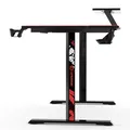 ULTRADESK Biurko dla gracza ATOMIC, 139x74cm, 76cm, z podwyższeniem na monitor, z podkładką XXL na cały pulpit