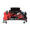 ULTRADESK Biurko dla gracza ATOMIC, 139x74cm, 76cm, z podwyższeniem na monitor, z podkładką XXL na cały pulpit
