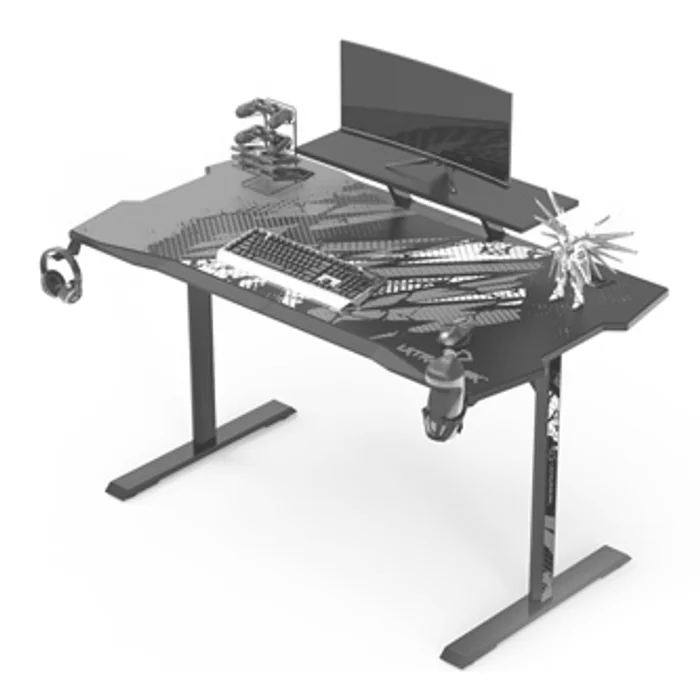 Główne zdjęcie produktu ULTRADESK Herní stůl ATOMIC, 139x74cm, 76cm, s držákem na sluchátka, pití a herní vybaven